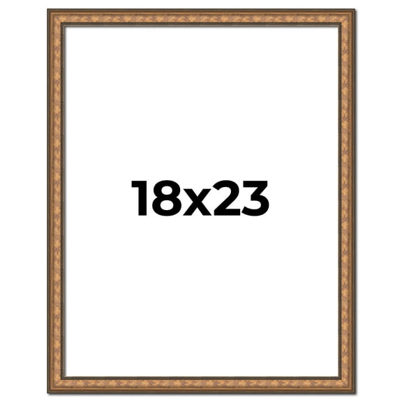 18x23 Frame Gold Real Wood Picture Frame Width 1.25 inches | Interior Frame Depth 0.5 inches |