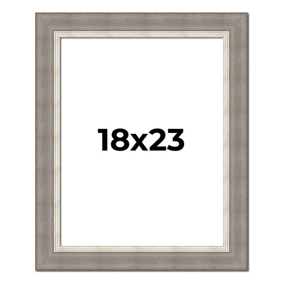 18x23 Frame Grey Real Wood Picture Frame Width 2.75 Inches | Interior Frame Depth 0.5 Inches |