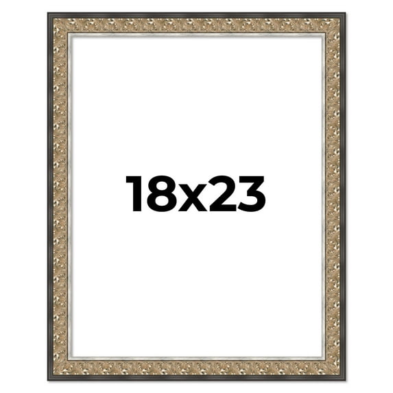 18x23 Frame Silver Real Wood Picture Frame Width 1.75 Inches | Interior Frame Depth 0.5 Inches |