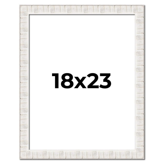 18x23 Frame White Sonoma Rustic Wood Picture Frame | 1.5 Inch Moulding Width | Complete with UV