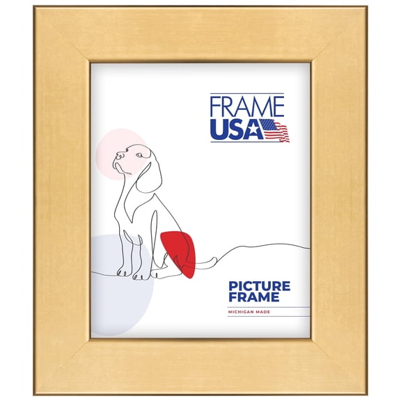 18x23 Picture Frame Gold Stainless Wide, 80168-822, 2 Inch MDF, Plexiglass, Wall Display