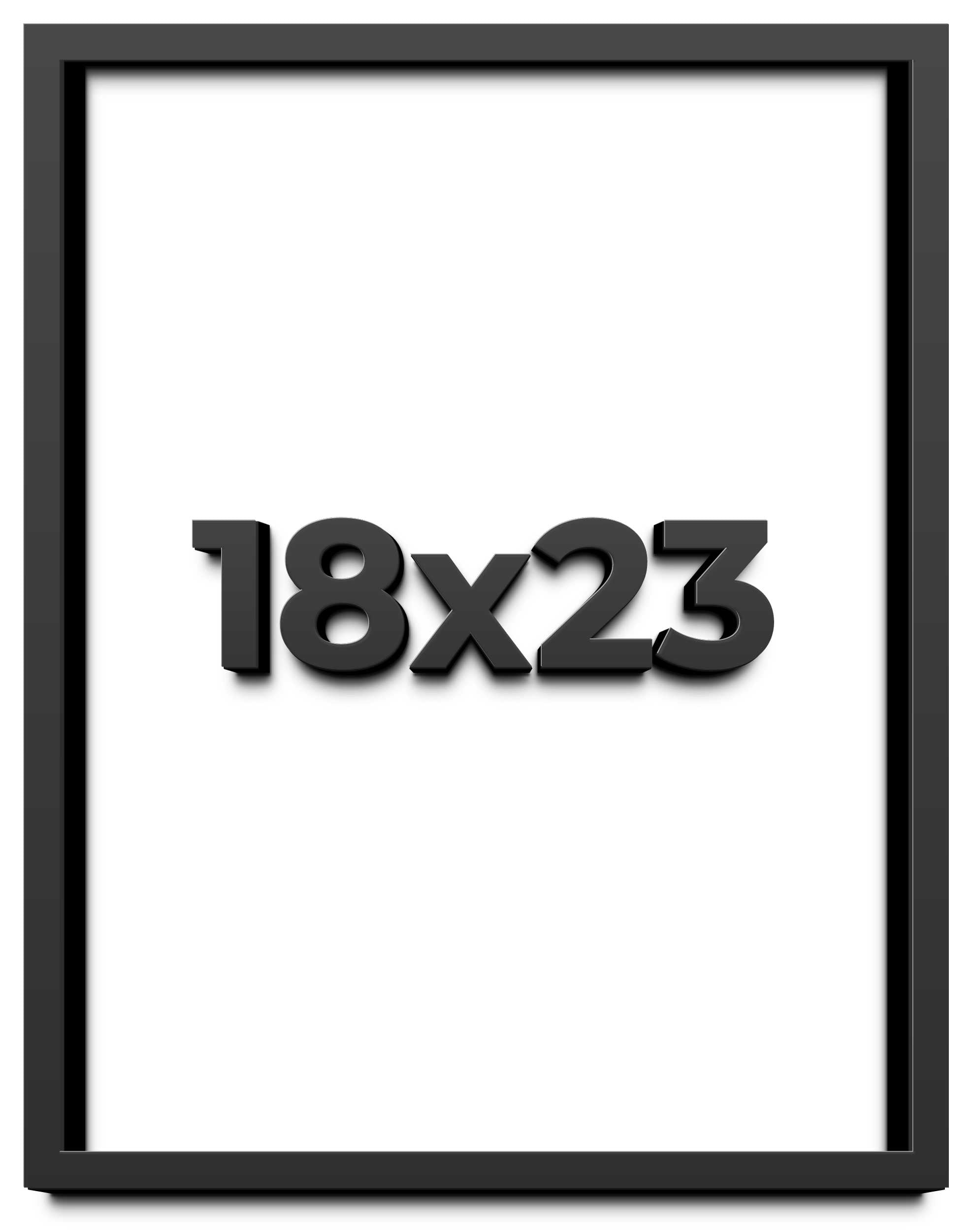 18x23 Shadow Box Frame Black 2 Inches Deep Real Wood Contemporary