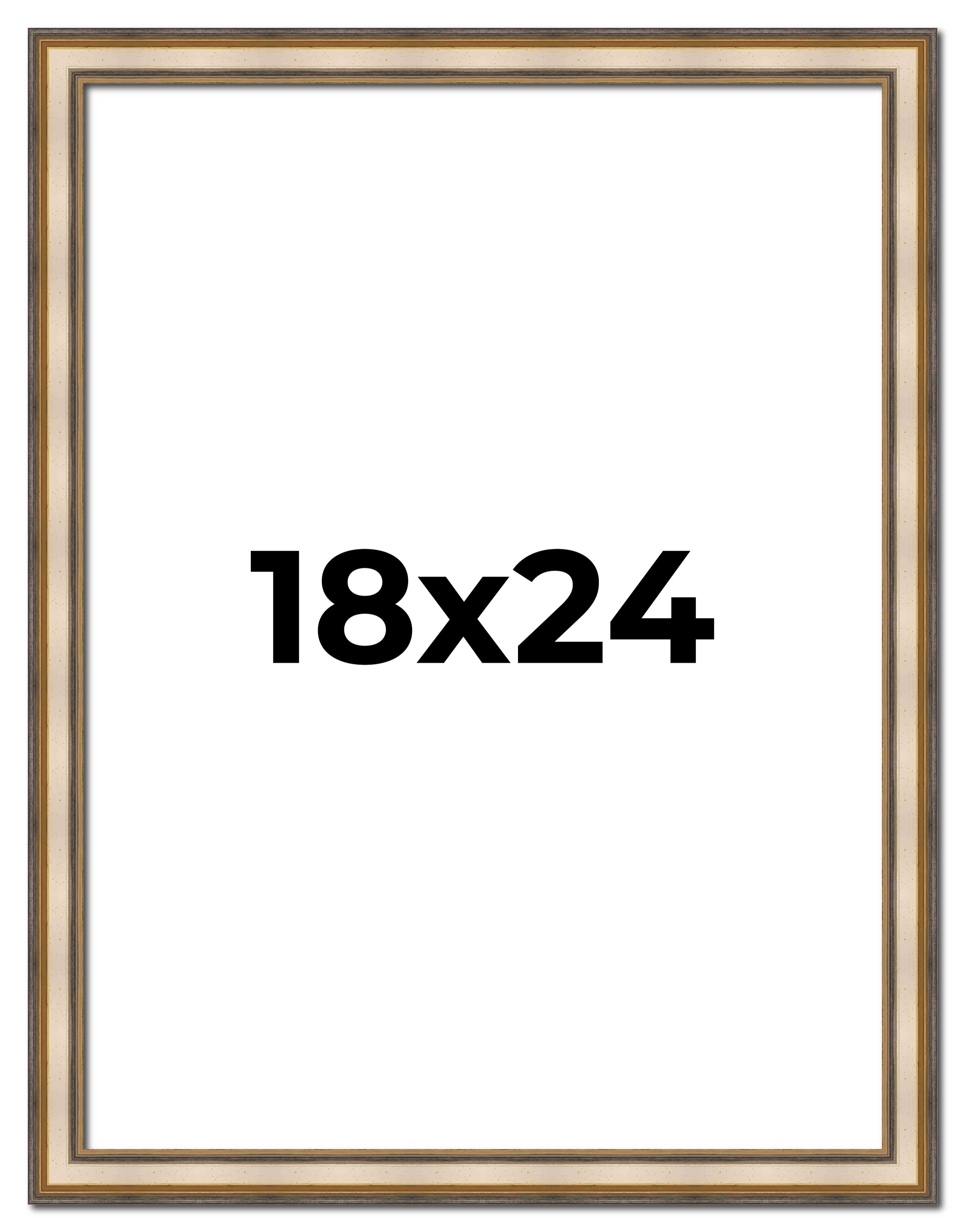 18x24 1.75" 'Prima" Silver Contemporary Wood Frame - Great for Posters, Photos, Art Prints, Mirror,