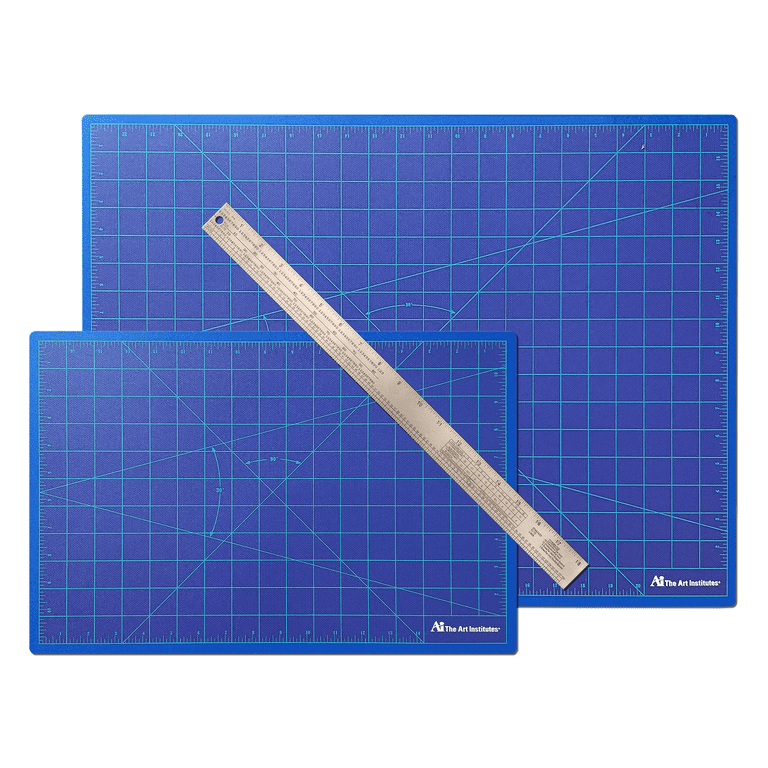 18x24 and 11.5x17 Cutting Mat Set with 18 Straight Edge - Rotary Craft Mat  for Quilting, Sewing, Scrapbooking, and Arts & Crafts; Includes Straight  Edge 