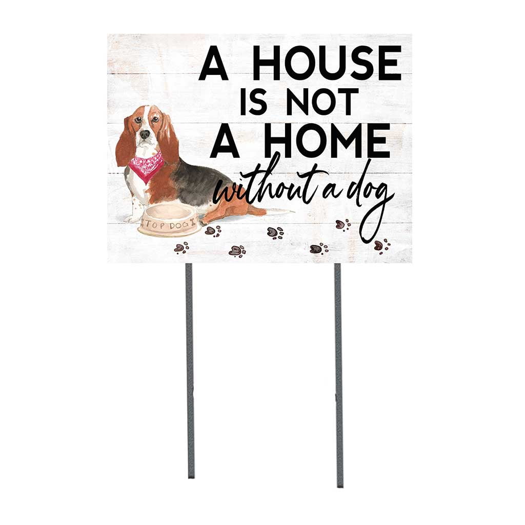 Cartello Attenti al Cane in Alluminio 3 mm Composito (20 cm x 30 cm)Basset Hound