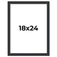thumbnail image 1 of 18x24 Frame Black Real Wood Picture Frame Width 1.25 Inches | Interior Frame Depth 0.5 Inches |, 1 of 8
