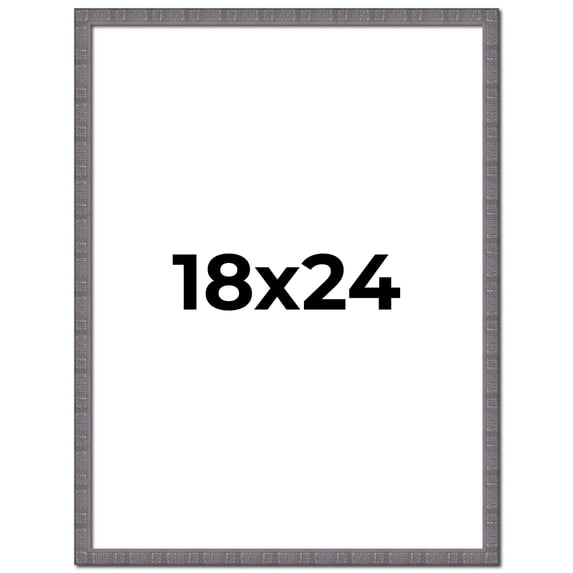 18x24 Frame Blue Kingsley Pewter Solid Wood Picture Frame Width 0.75 Inches |Interior Depth 0.5