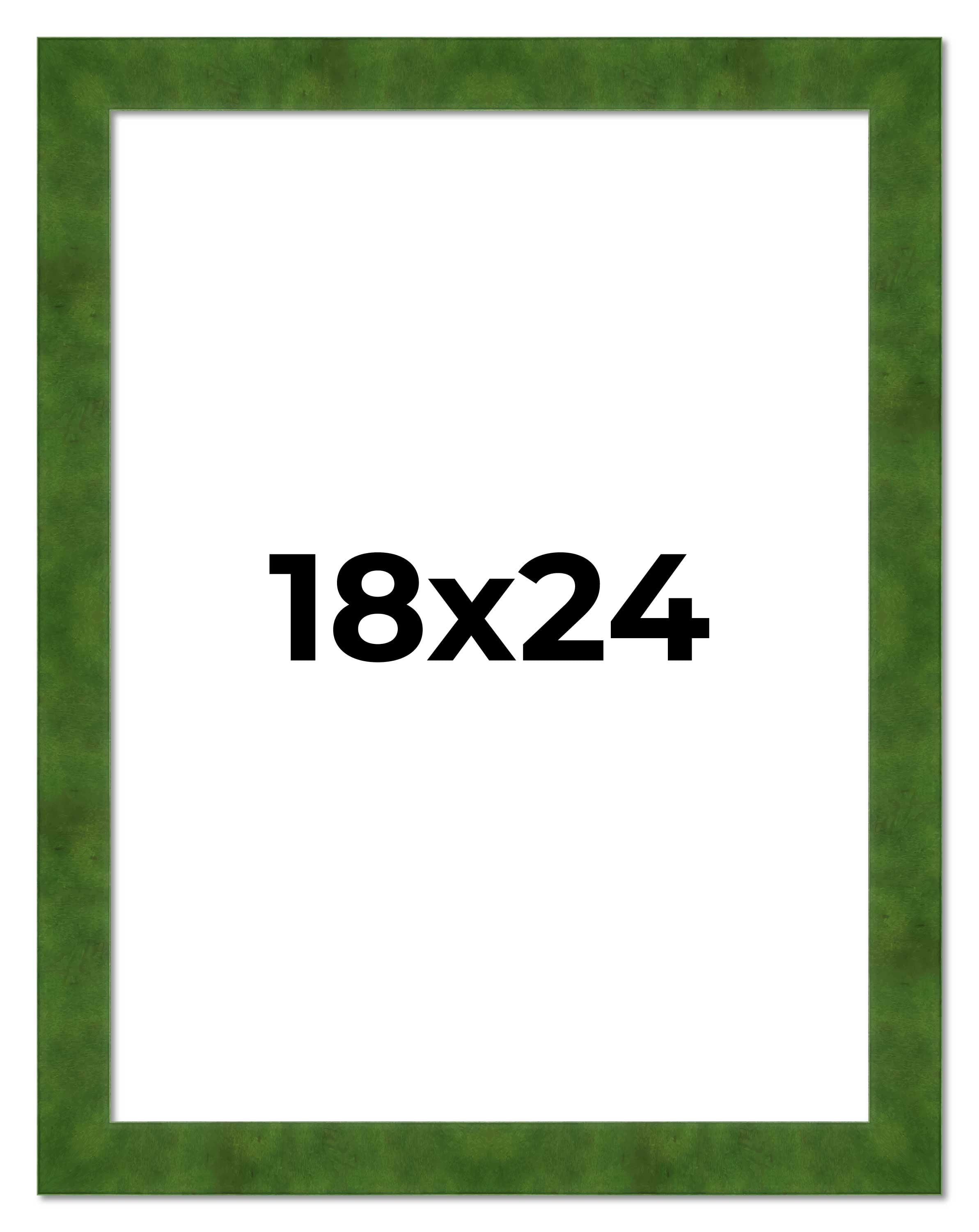 18x24 Frame Green Burl Solid Wood Picture Frame | 1.75 Inches Moulding Width | Interior Frame Depth