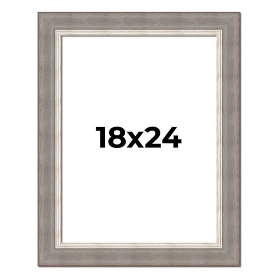 18x24 Frame Grey Real Wood Picture Frame Width 2.75 Inches | Interior Frame Depth 0.5 Inches |