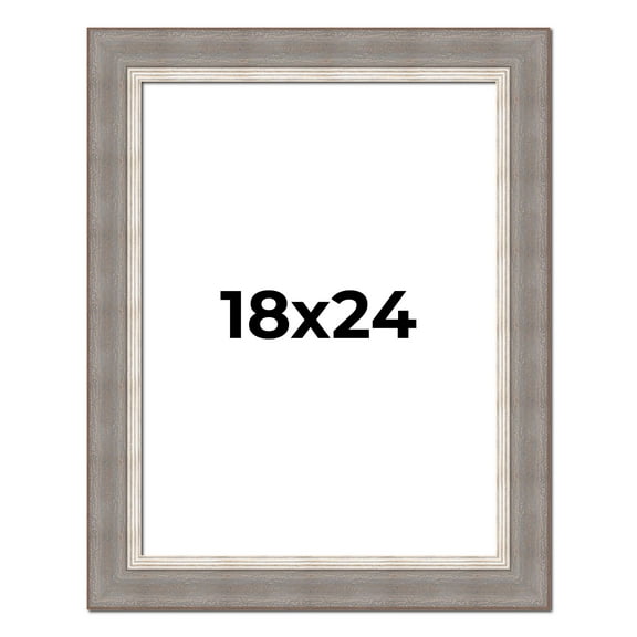 18x24 Frame Grey Real Wood Picture Frame Width 2.75 Inches | Interior Frame Depth 0.5 Inches |