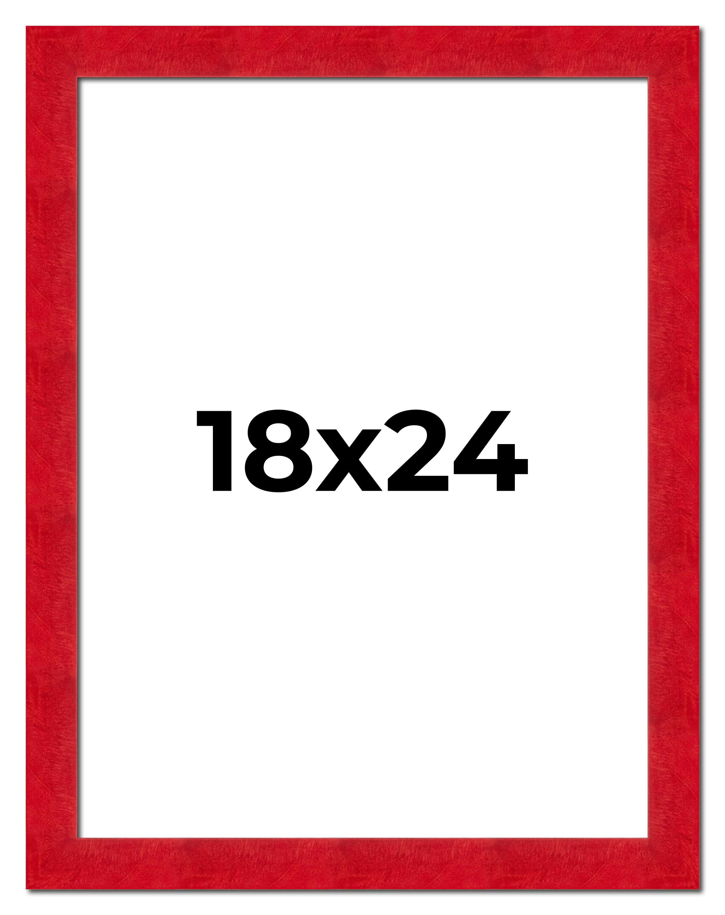 18x24 Frame Red Burl Solid Wood Picture Frame Width 1.75 Inches | Interior Frame Depth 0.5 Inches |