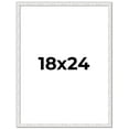 thumbnail image 1 of 18x24 Frame White Real Wood Picture Frame Width 0.75 inches | Interior Frame Depth 0.5 inches |, 1 of 8
