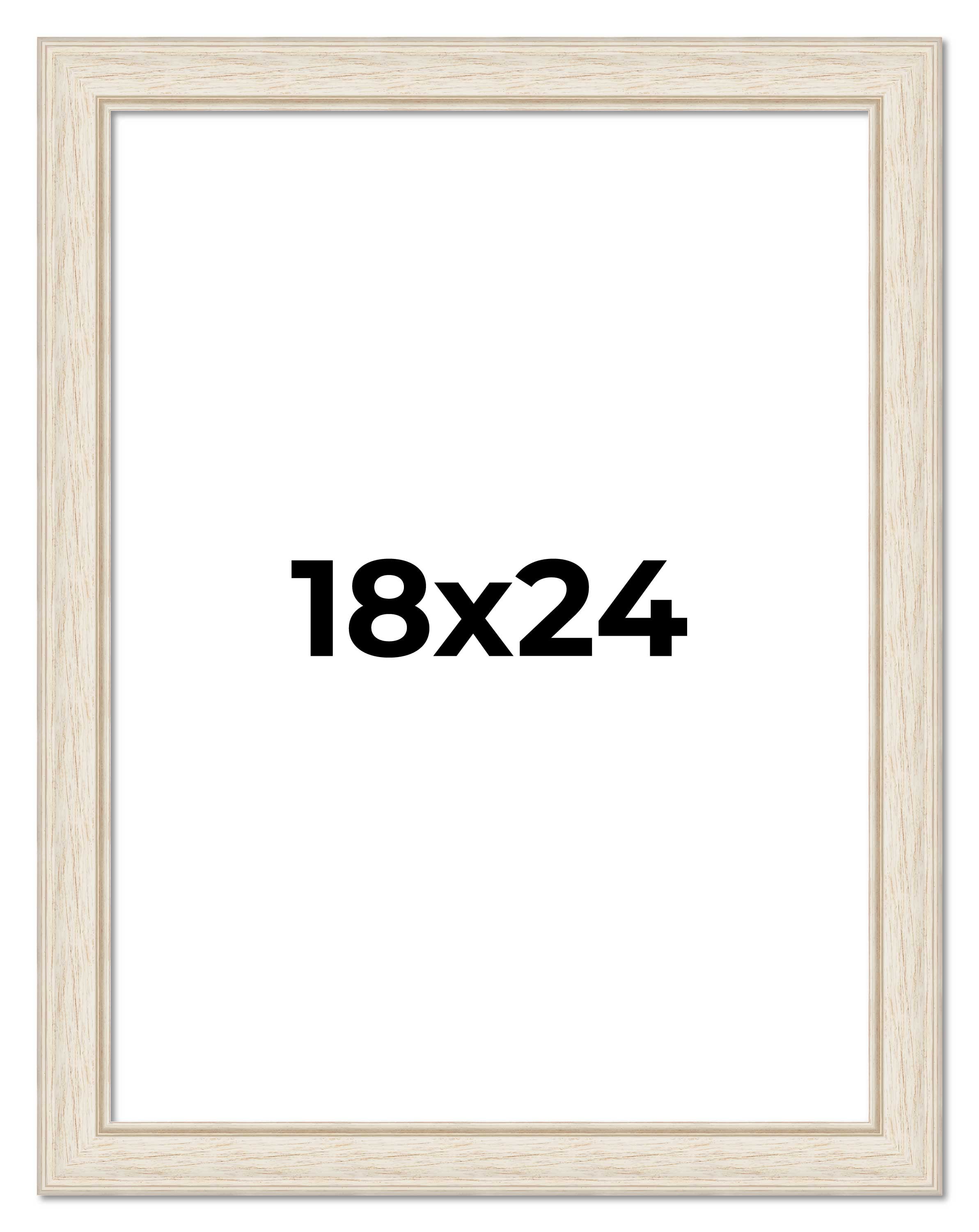 18x24 Frame White Real Wood Picture Frame Width 1.75 inches | Interior Frame Depth 0.5 inches |