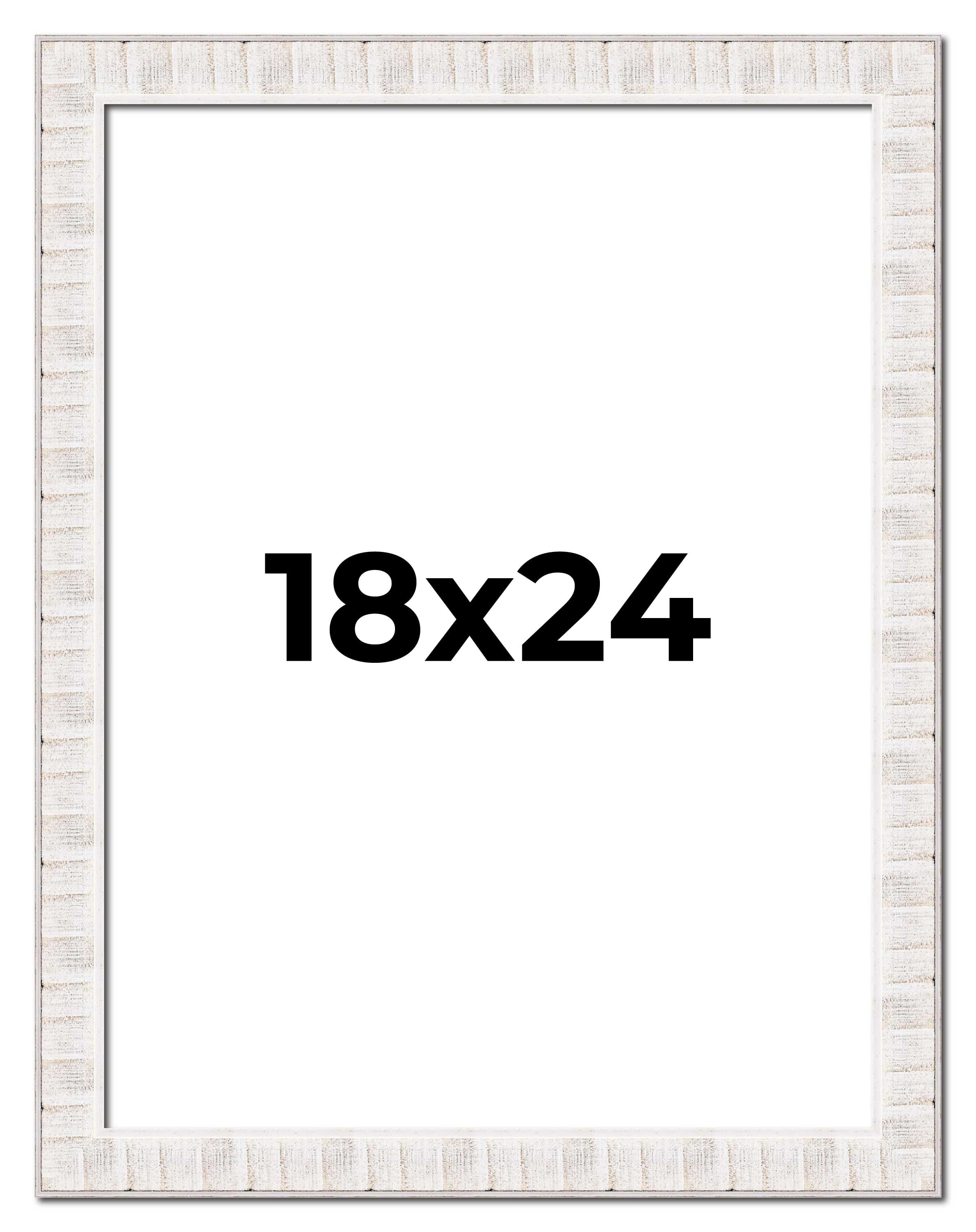 18x24 Frame White Sonoma Rustic Wood Picture Frame | 1.5 Inch Moulding Width | Complete with UV