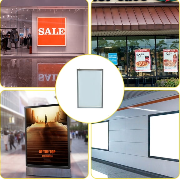 18x24 Inch LED Light Box Poster Frame, Illuminated Movie Poster Display, Front Loading LED Advertising Sign Frame, Wall Mounted Backlit Poster Holder for Home Theater, Cinema, Retail Store