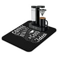 thumbnail image 1 of 18x24 Inch Large Coffee House Dish Drying Mat - Absorbent, Heat Resistant, Ideal for Shop Kitchen Countertops, Plate Tableware & Coffee Lovers, 1 of 7