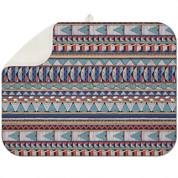 18x24 Inch boho floral kitchen mat made of microfiber, highly absorbent, washable and great for modern farmhouse kitchens