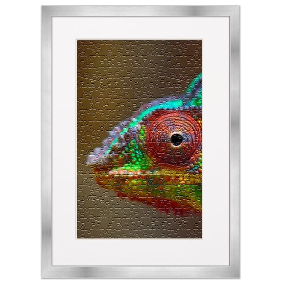 18x24 Jigsaw Puzzle Frame Kit - Kit Includes Puzzle Glue Sheets, Silver Wood Puzzle Frame with