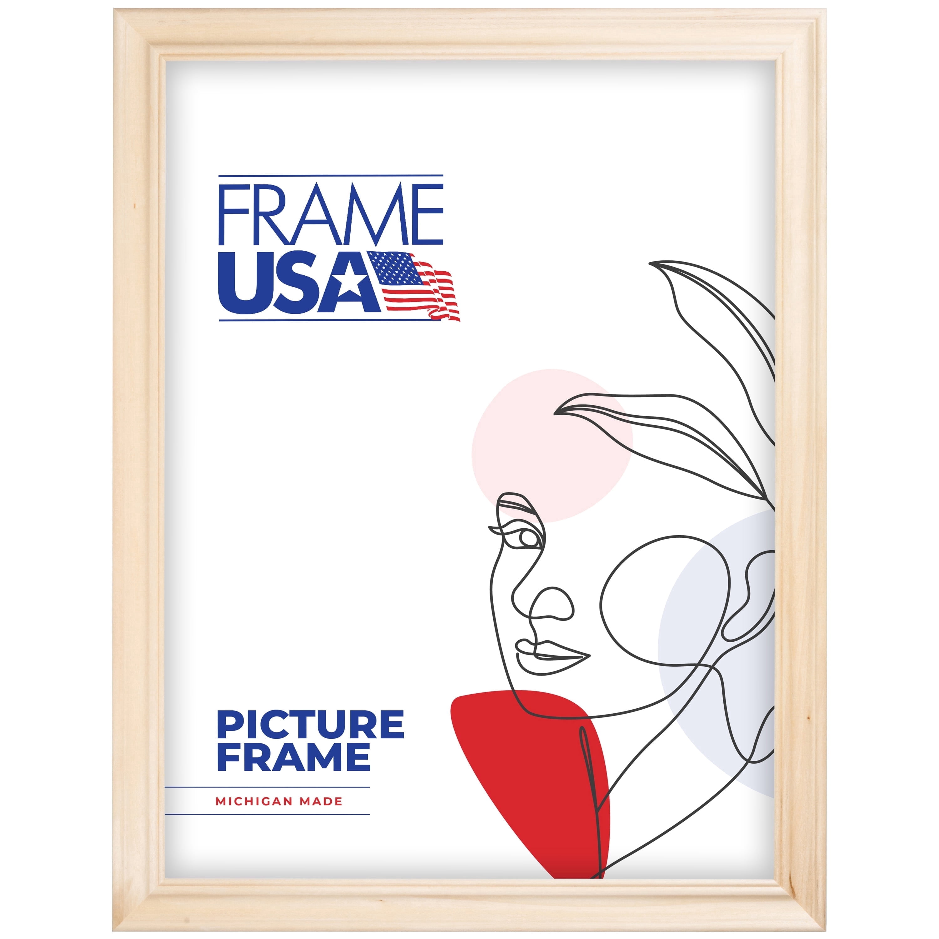 18x24 Picture Frame – Beige Unfinished Style 102-668-11200, 1.5 Inch Wood Moulding, Includes Plexiglass and Backing –&nbsp;Wall Display Frame for Art, Posters, or Photos – Frame USA