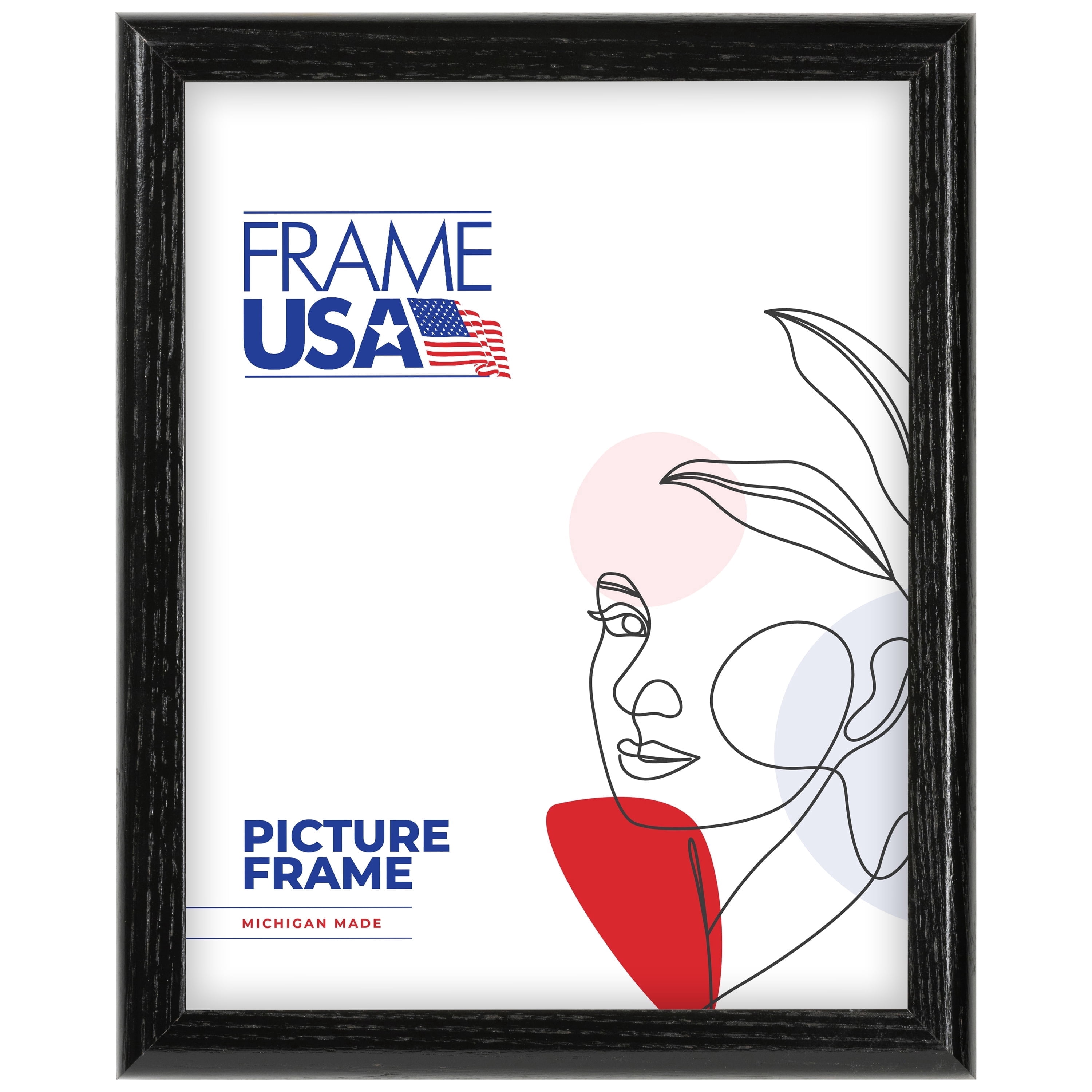 18x24 Picture Frame – Black Economy Wood Style 876-881-03400, 0.75 Inch Wood Moulding, Includes Plexiglass and Backing –&nbsp;Wall Display Frame for Art, Posters, or Photos – Frame USA