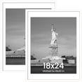 thumbnail image 1 of 18x24 Picture Frame, Display Poster 16x20 with Mat or 18 x 24 Without Mat, Wall Gallery Photo Frames, White, 2 Pack, 1 of 6