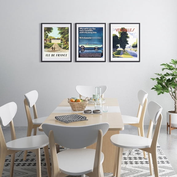 18x24 Picture Frame Set of 5, Display Pictures 16x20 with Mat or 18 x 24 Without, Wall Gallery Poster Frames, Black