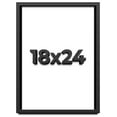 thumbnail image 1 of 18x24 Shadow Box Frame Black | 1 inches Deep Real Wood Contemporary Shadowbox Display Frame | UV, 1 of 8