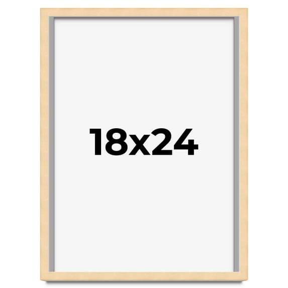 18x24 Shadow Box Frame Brown | 0.875 Inches Deep Real Wood Contemporary Shadowbox Display Frame |