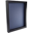 thumbnail image 1 of 18x24 Shadow Box Frame In Black With A 1 3/4" Usable Depth Includes Navy Blue Acid-Free Backing, UV, 1 of 6