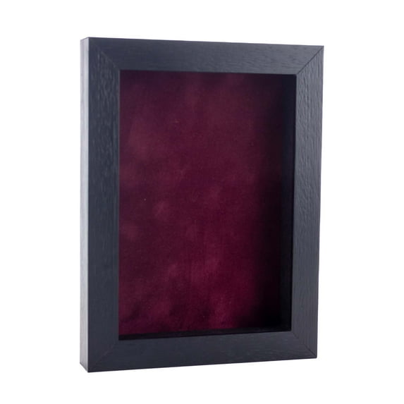 18x24 Shadow Box Frame Textured Black Wood | With a 3/4" Usable Display Depth | Includes a Dark