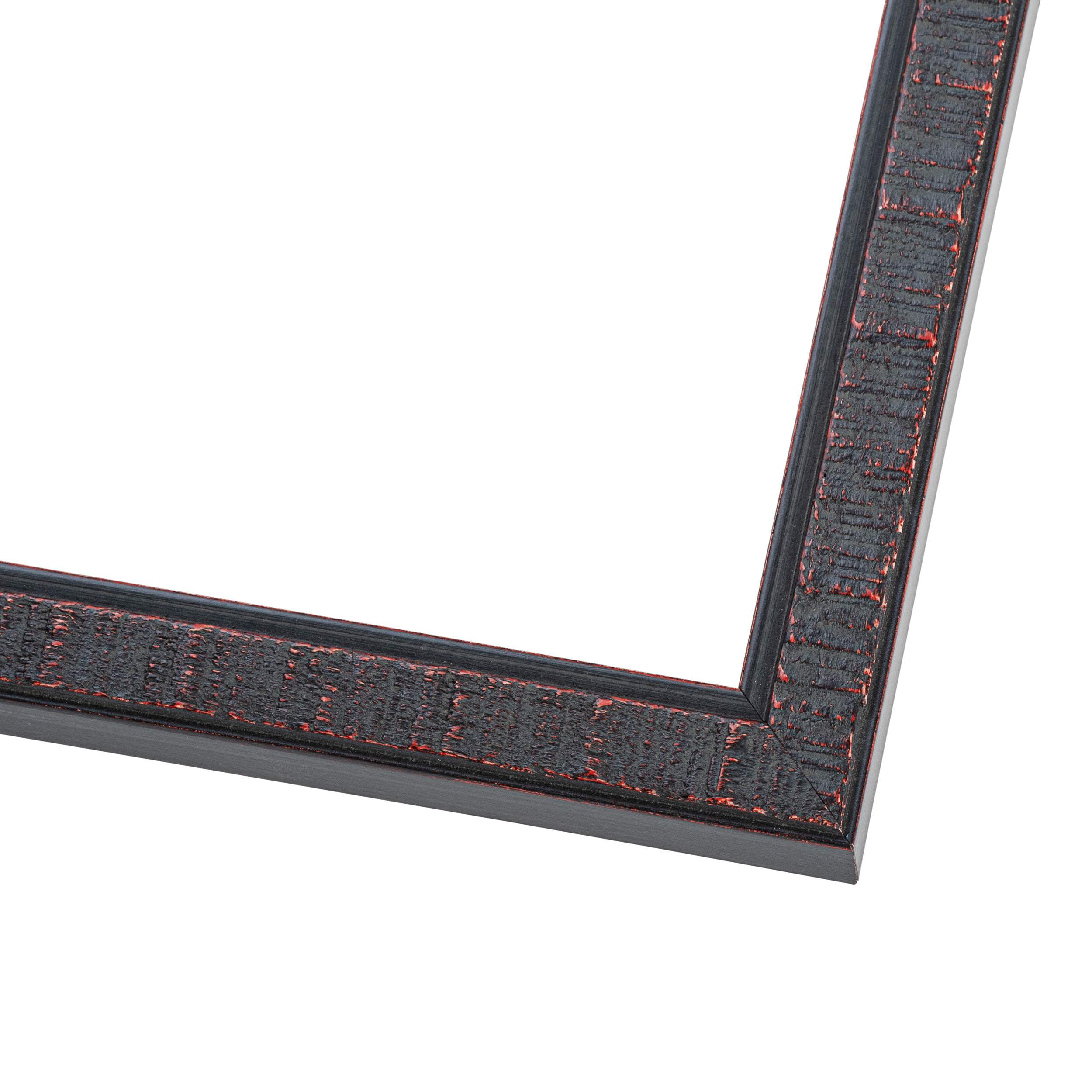 18x24 Textured Brown Picture Frame - UV Acrylic, Foam Board Backing, Hanging Hardware