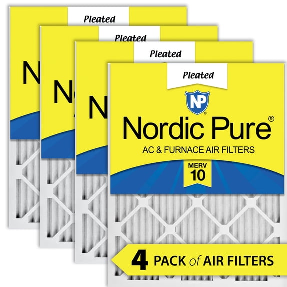 18x24x1 (17_1/2x23_1/2) Pleated MERV 10 Air Filters 4 Pack