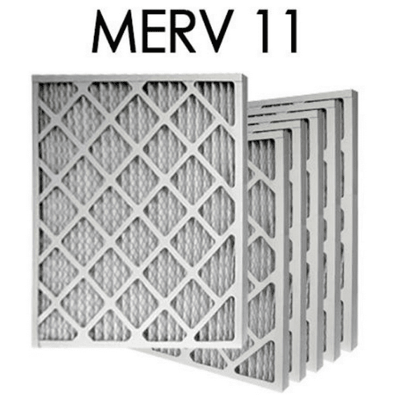 18x24x1 MERV 11 Pleated Air Filter 6PK | 17.375x23.375x.75 - Actual Size