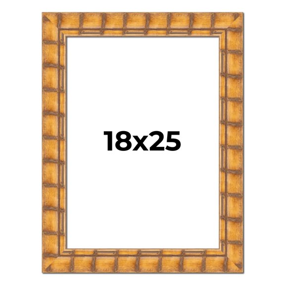 18x25 Frame Beige Real Wood Picture Frame Width 3 inches | Interior Frame Depth 0.5 inches |