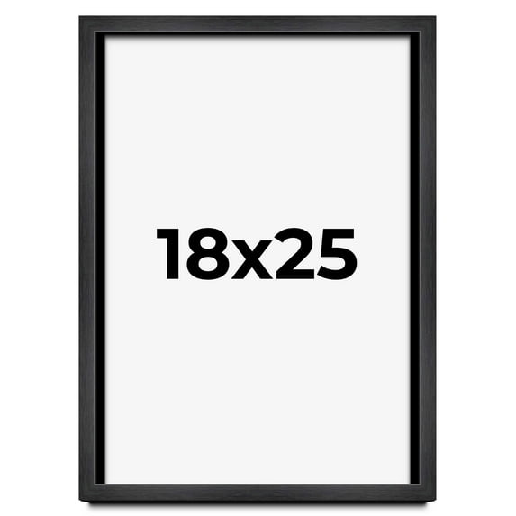 18x25 Frame Black Charcoal Grey Wood Textured Picture Frame | 0.75 Inch Moulding Width | Gunmetal