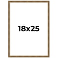 thumbnail image 1 of 18x25 Frame Gold Solid Wood Picture Frame - Complete Modern Photo Frame Includes UV Acrylic, 1 of 8