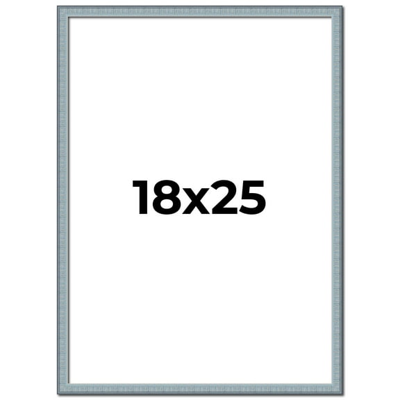 18x25 Frame Rustic Sky Blue Solid Wood Picture Frame | 0.75 Inch Moulding Width |Includes UV
