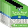 18x25x1 (17 1/2 x 24 1/2 x 3/4) Pleated Air Filters MERV 13 Plus Carbon