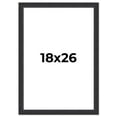 thumbnail image 1 of 18x26 Frame Black Real Wood Picture Frame Width 1.25 Inches | Interior Frame Depth 0.5 Inches |, 1 of 8