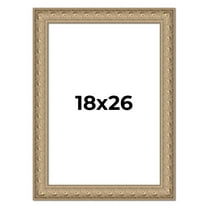 18x26 Frame Ornate Silver Beaded Solid Wood Picture Frame Width 2.5 Inches | Interior Depth 1