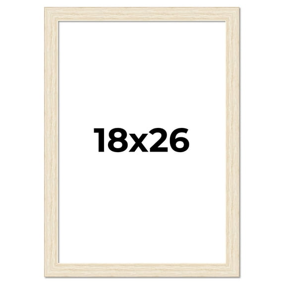 18x26 Frame White Real Wood Picture Frame Width 1.5 inches | Interior Frame Depth 0.5 inches | Barn