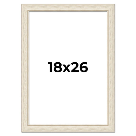 18x26 Frame White Real Wood Picture Frame Width 1.75 inches | Interior Frame Depth 0.5 inches |