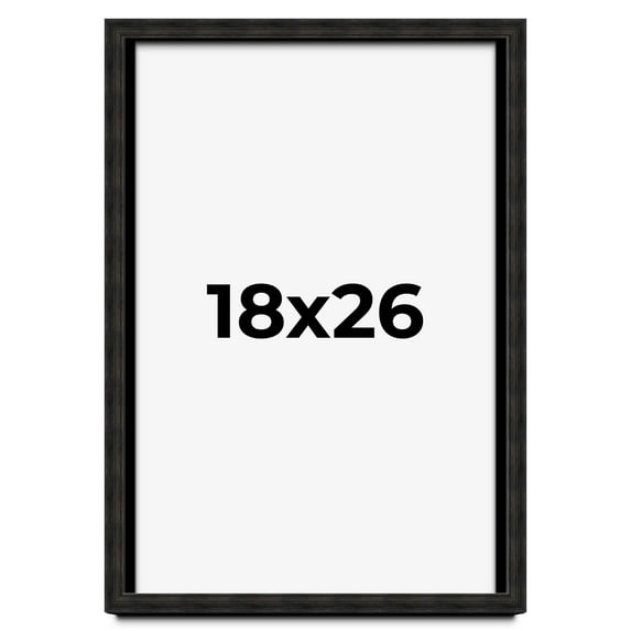 18x26 Shadow Box Black Rustic Barnwood Display Frame | 1.125 Inch Deep | 0.875 Inch Moulding Width