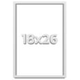 thumbnail image 1 of 18x26 Shadow Box Frame White | 2 Inches Deep Real Wood Contemporary Shadowbox Display Frame | UV, 1 of 8