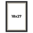 thumbnail image 1 of 18x27 Frame Black Real Wood Picture Frame Width 2.25 Inches | Interior Frame Depth 0.5 Inches |, 1 of 8