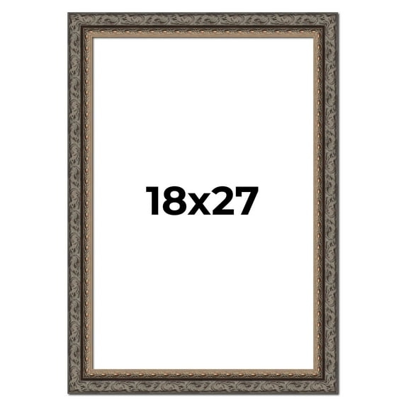 18x27 Frame Black Real Wood Picture Frame Width 2 inches | Interior Frame Depth 0.5 inches | Fitz