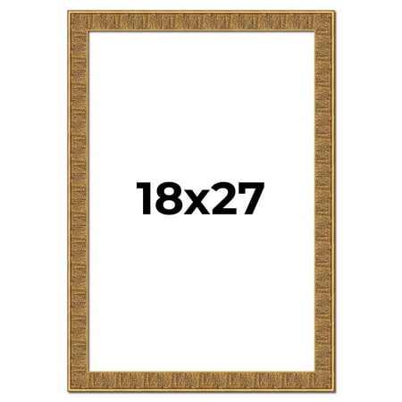 18x27 Frame Black and Gold Distressed Solid Wood Sonoma Picture Frame | 1.625 Inch Moulding Width |