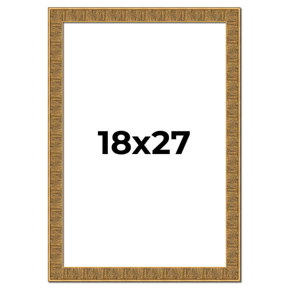 18x27 Frame Black and Gold Distressed Solid Wood Sonoma Picture Frame | 1.625 Inch Moulding Width |