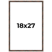 18x27 Frame Brown Bamboo with Dark Coffee/Walnut Finish | Solid Wood Picture Frame Width 0.75