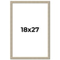 thumbnail image 1 of 18x27 Frame Grey Solid Wood Picture Frame Width 1 Inches | Interior Frame Depth 0.5 Inches |, 1 of 8